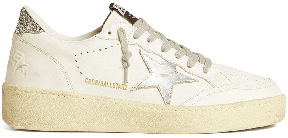 Golden Goose Sneakers Silver Zilver
