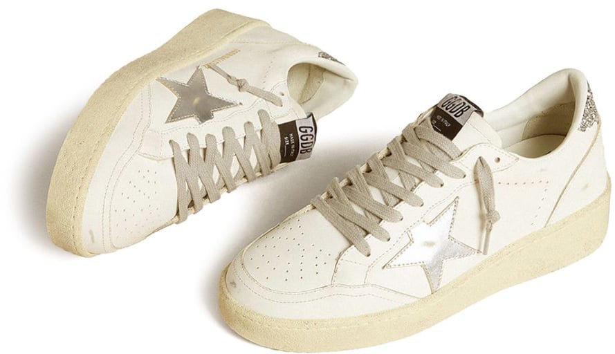 Golden Goose Sneakers Silver Zilver