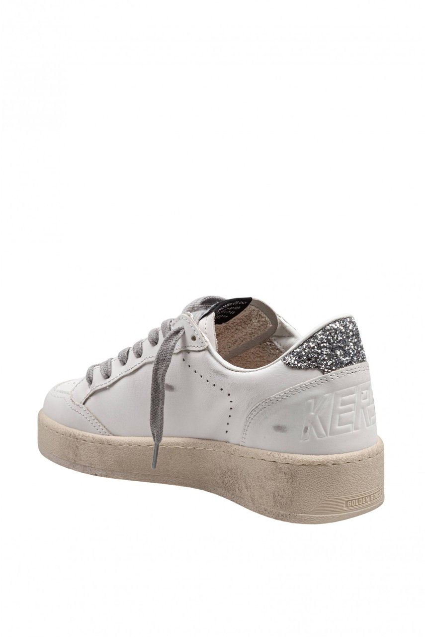 Golden Goose Golden goose ballstar sneakers in leather color white and silver Wit