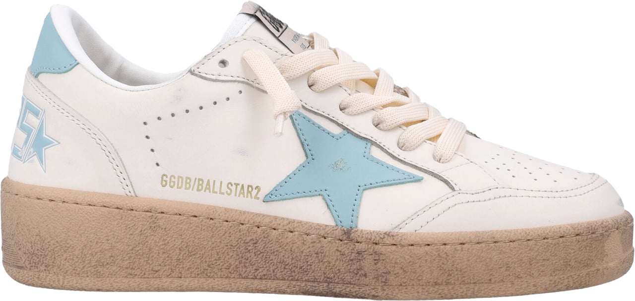Golden Goose Ballstar 2 White/Aquamarine Wit