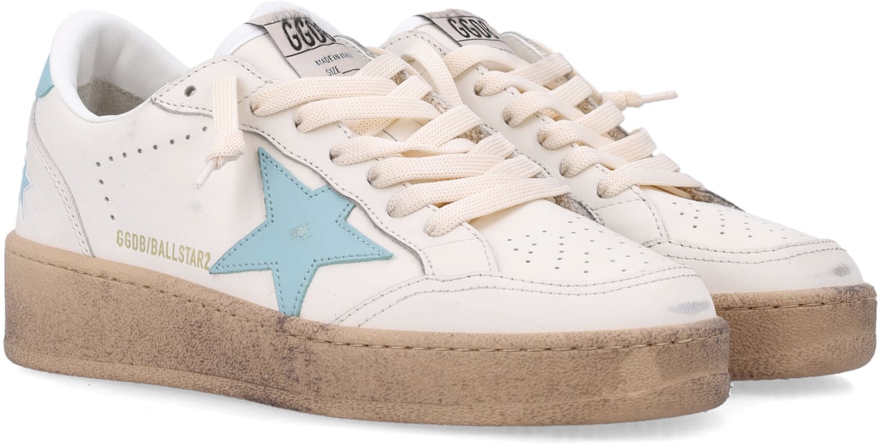 Golden Goose Ballstar 2 White/Aquamarine Wit