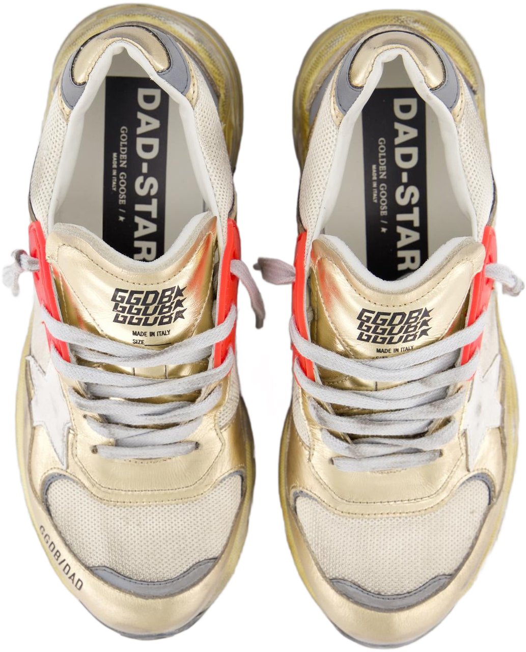 Golden Goose Dames Running Dad Sneaker Metallic Metallic