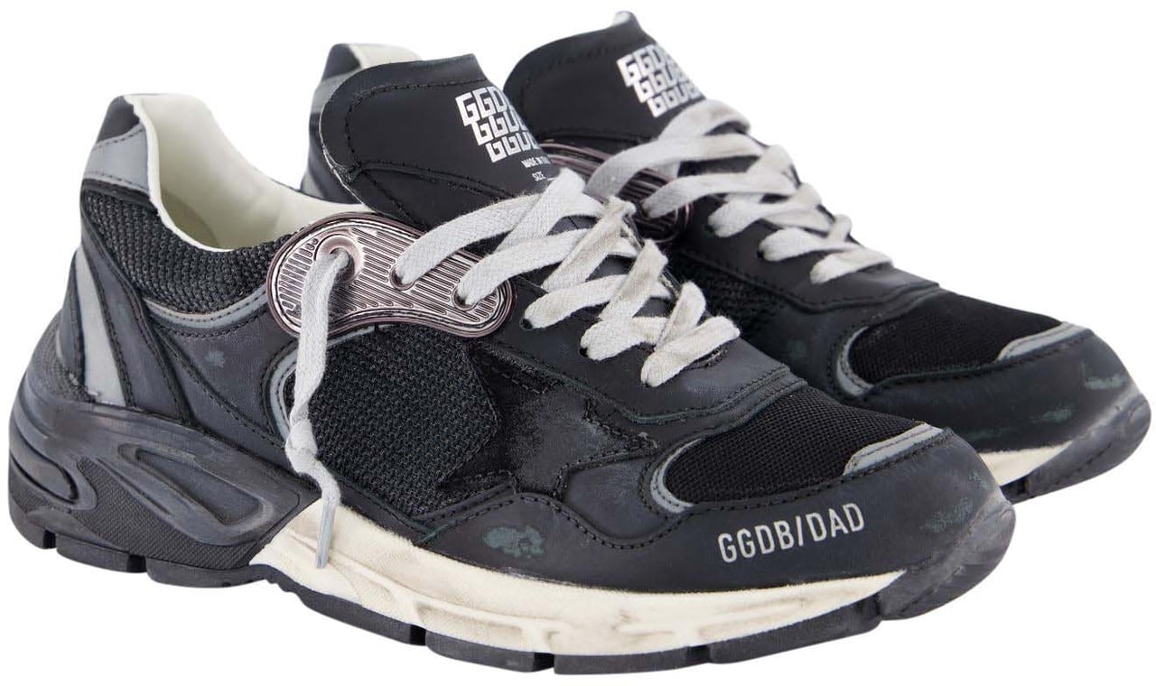 Golden Goose Dames Running Dad Sneaker Zwart Zwart