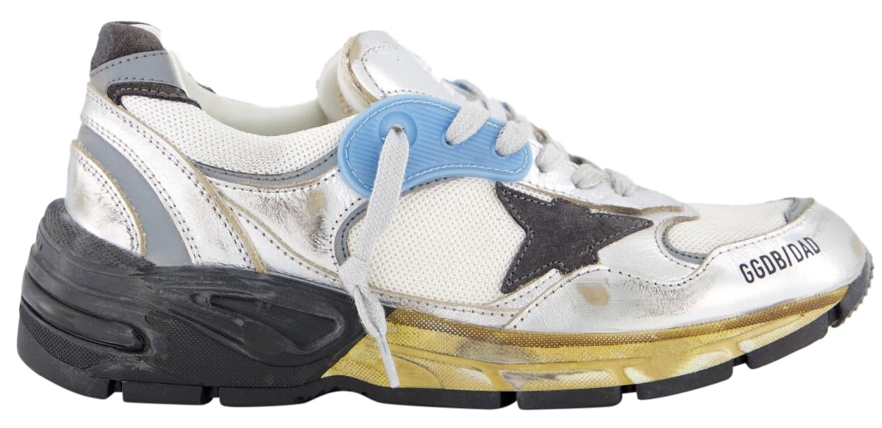 Golden Goose Dames Running Dad Sneaker Metallic Metallic