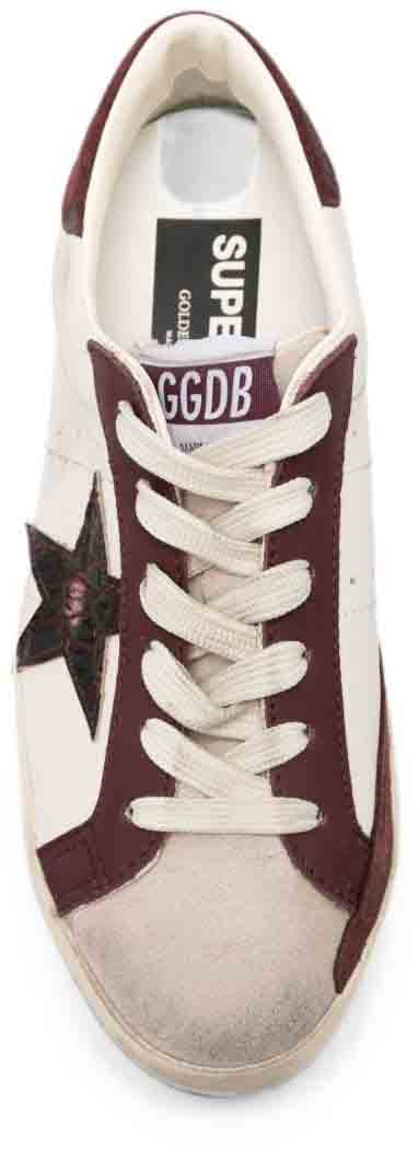 Golden Goose Sneakers Bordeaux Wit