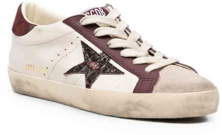 Golden Goose Sneakers Bordeaux Wit