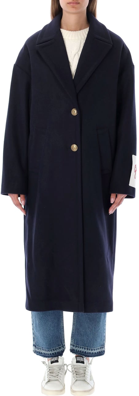 Golden Goose Cocoon Coat Blu Blauw