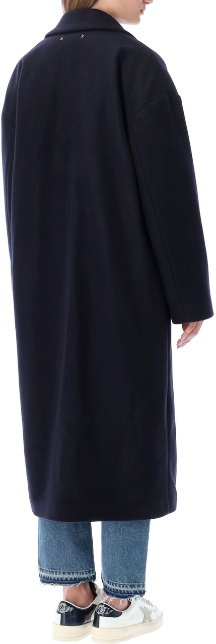 Golden Goose Cocoon Coat Blu Blauw