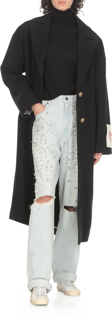 Golden Goose Coats Blue Blauw