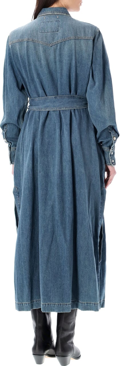 Golden Goose Denim long dress Blauw
