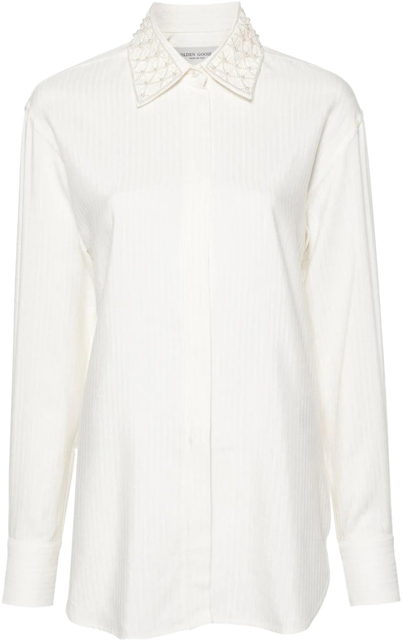 Golden Goose journey ws boyfriend basic shirt white Wit