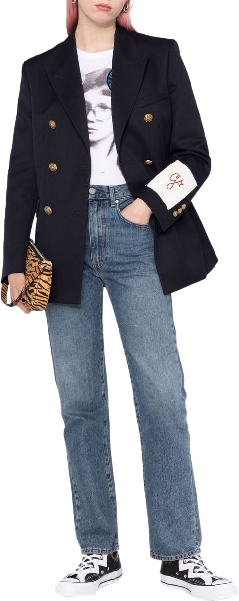 Golden Goose Heraldic buttons double-breasted blazer Blauw