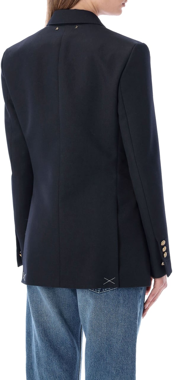Golden Goose Heraldic buttons double-breasted blazer Blauw