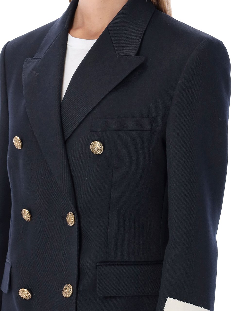 Golden Goose Heraldic buttons double-breasted blazer Blauw