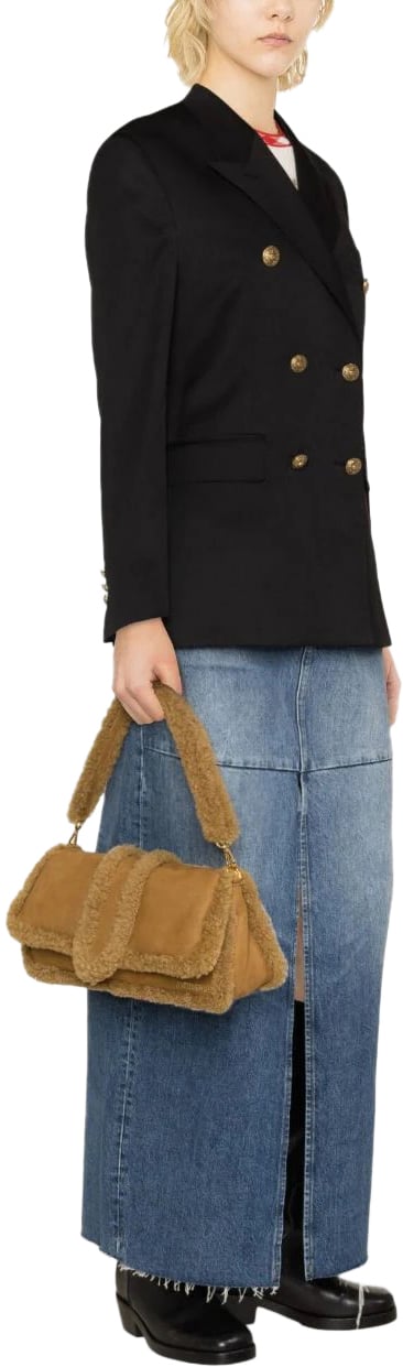 Golden Goose golden ws double breasted blazer black Zwart