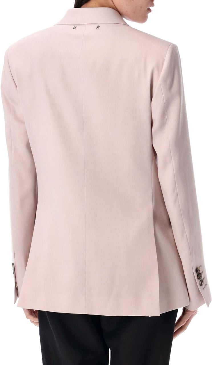 Golden Goose Light Pink Double-Breasted Jacket Roze