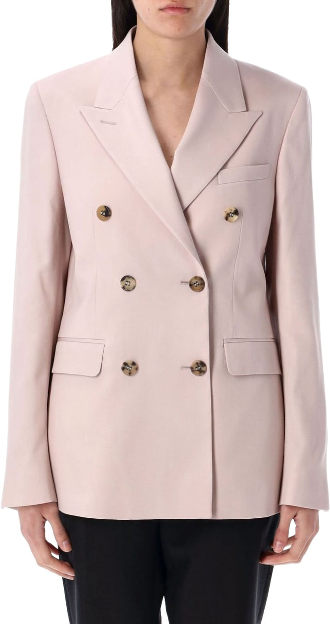 Golden Goose Light Pink Double-Breasted Jacket Roze