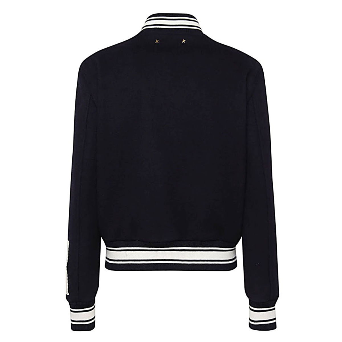 Golden Goose Black Wool Blend Bomber Jacket Zwart