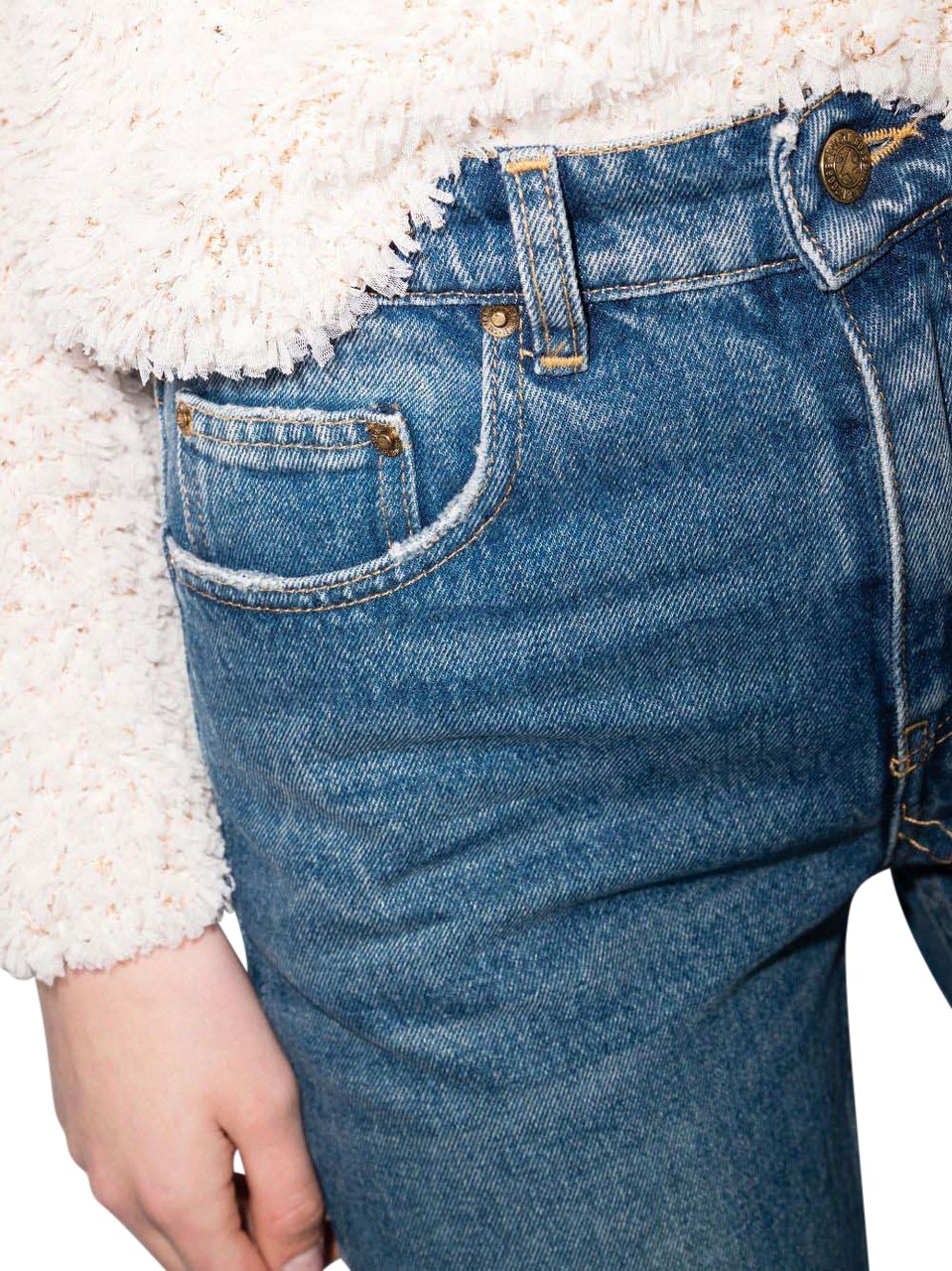Golden Goose Trousers Blue Blauw