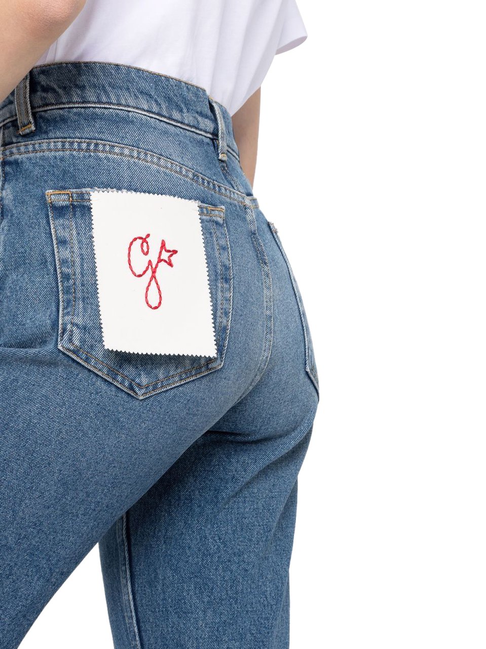 Golden Goose Cropped Flare Jeans Blauw