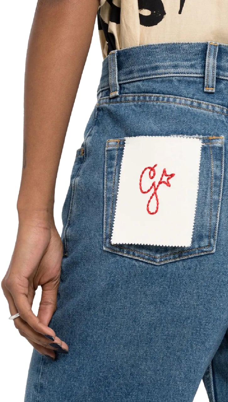 Golden Goose Golden Kim Medium Washed Denim Blauw