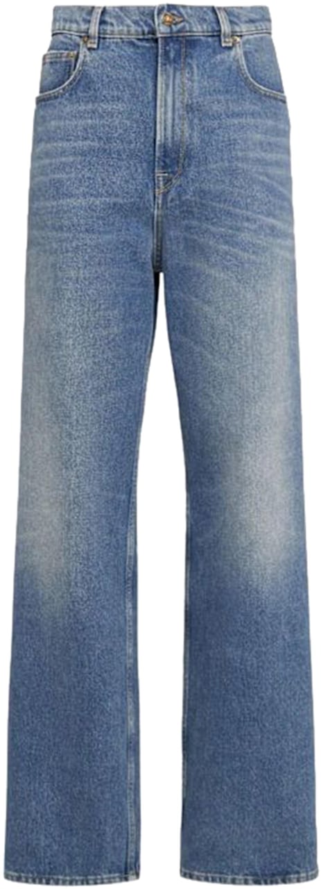 Golden Goose Golden W's Kim Medium Stone Washed Denim Blauw