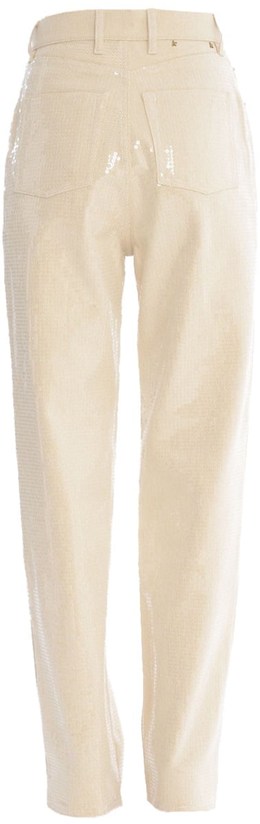 Golden Goose "Kim" Pants With Sequins Neutraal