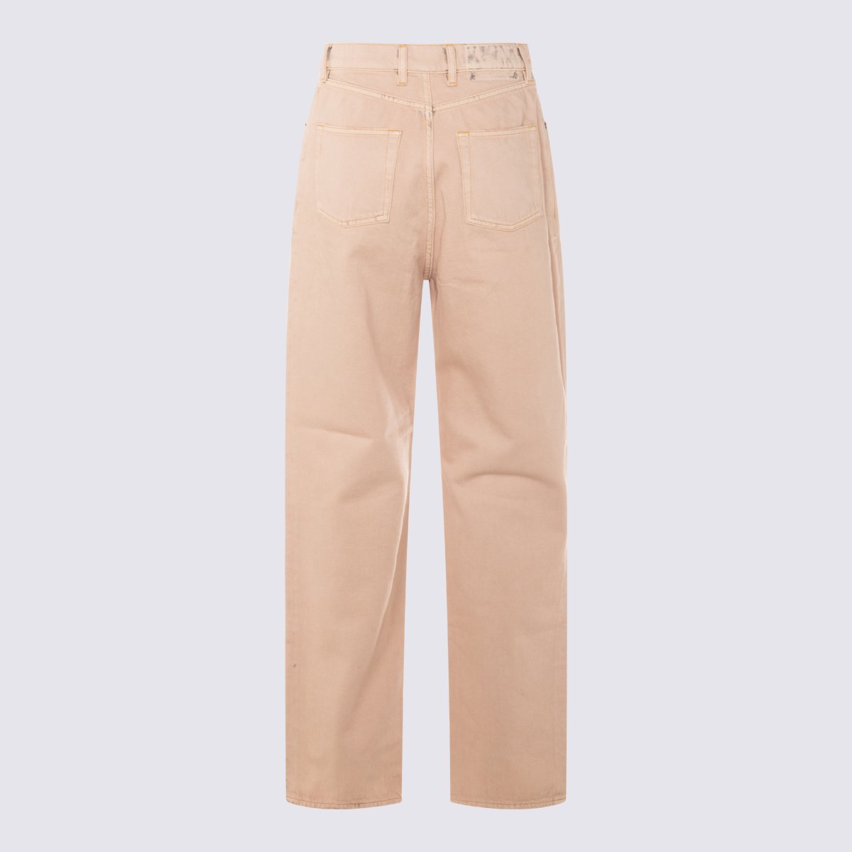 Golden Goose High-Waisted Straight-Leg Jeans With Distressed Detail Neutraal