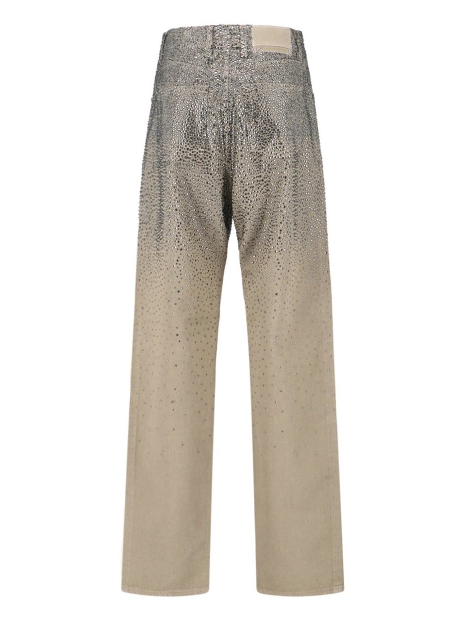 Golden Goose Straight-Leg Jeans With Rhinestones – Beige Neutraal
