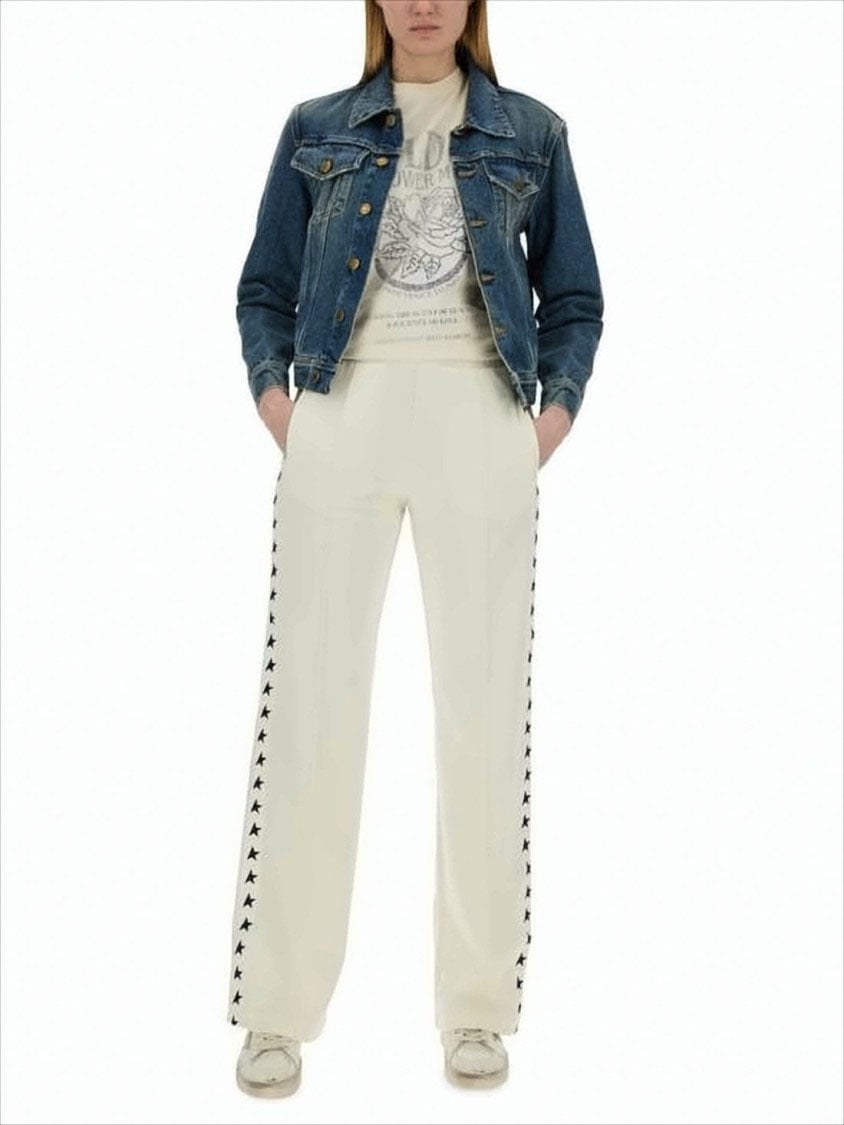 Golden Goose Blue Cotton Jacket Blauw