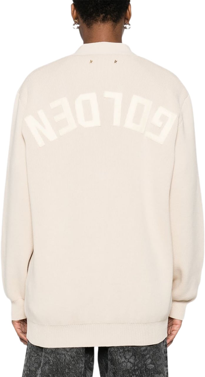Golden Goose Sweaters Beige Wit