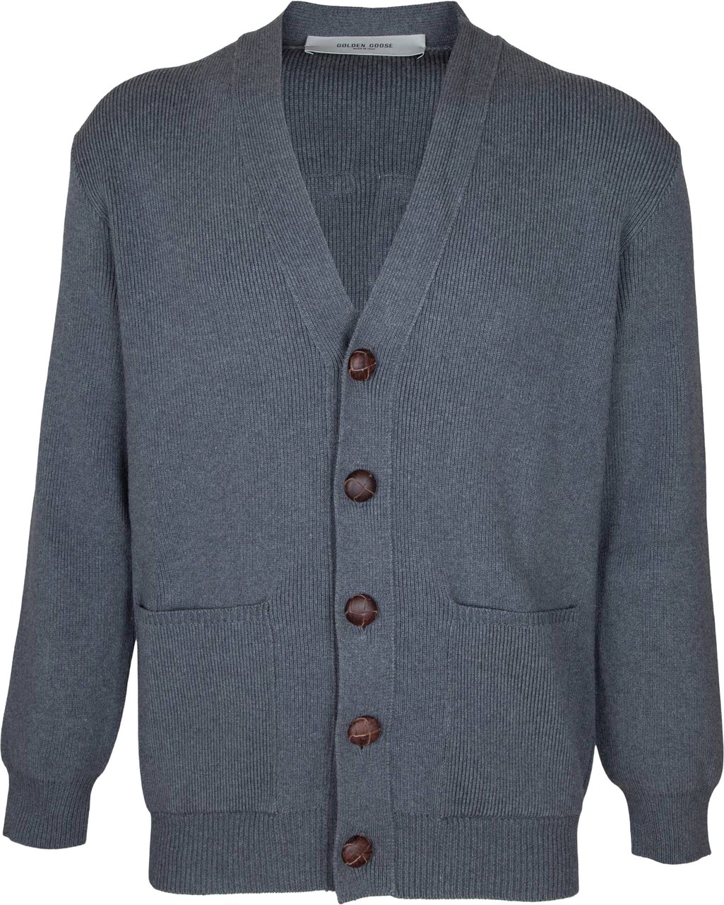 Golden Goose Golden goose cotton cardigan, heather grey Grijs