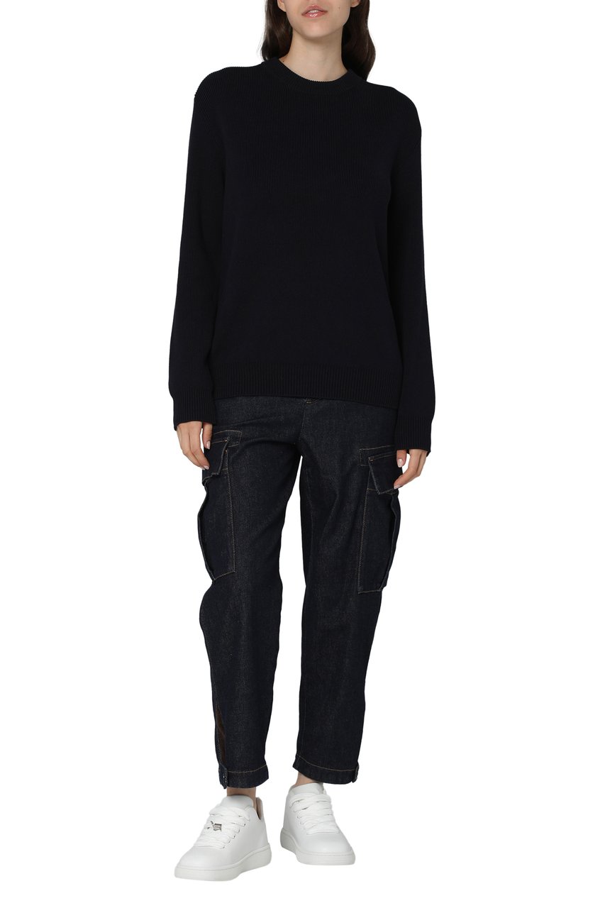 Golden Goose Dany Cotton crew-neck sweater Navy
