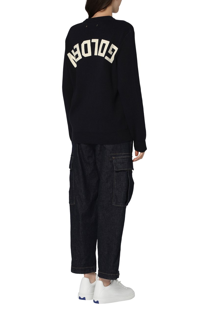 Golden Goose Dany Cotton crew-neck sweater Navy