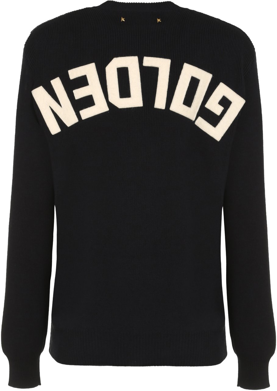 Golden Goose Dany Cotton crew-neck sweater Navy