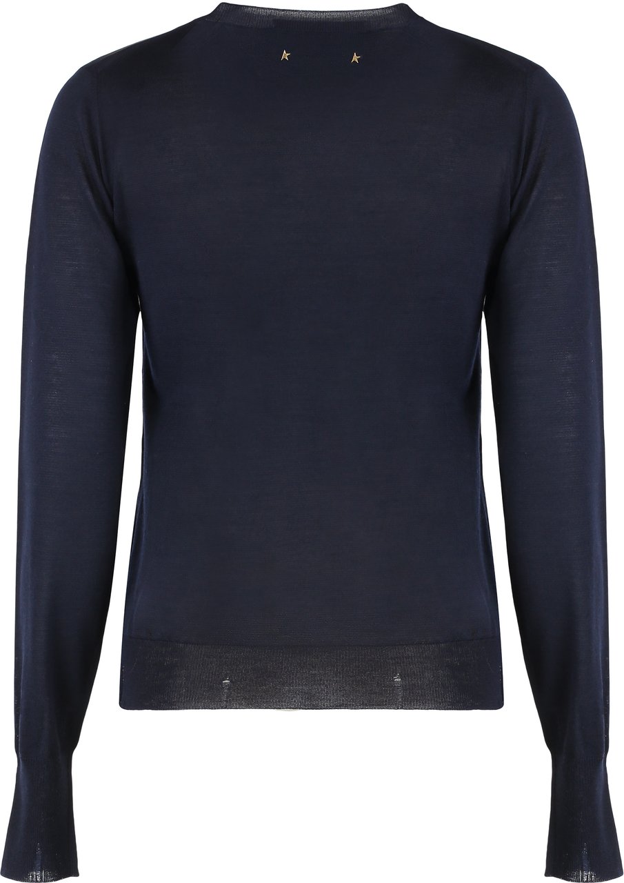 Golden Goose Sweater with round neck in wool Navy