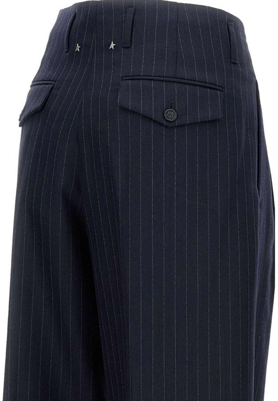 Golden Goose Trousers Blue Blauw