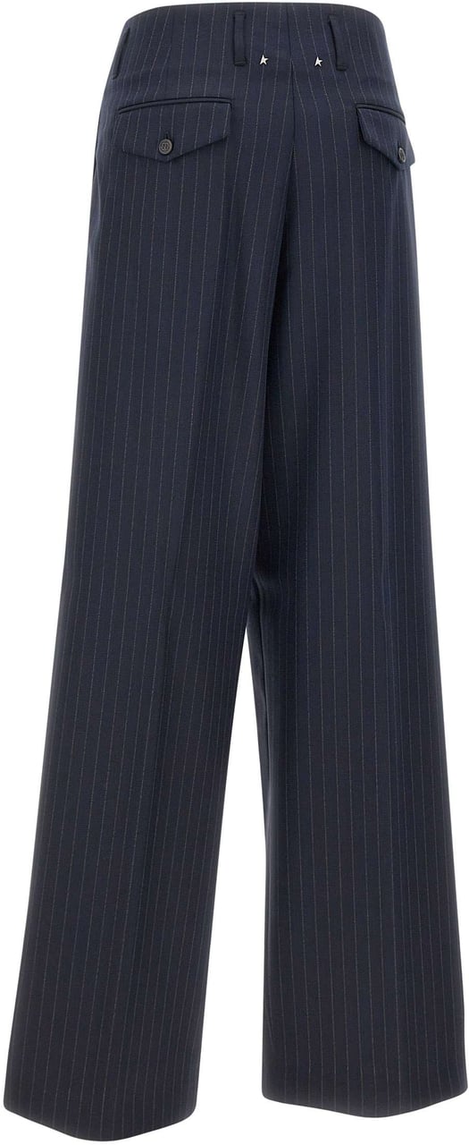 Golden Goose Trousers Blue Blauw