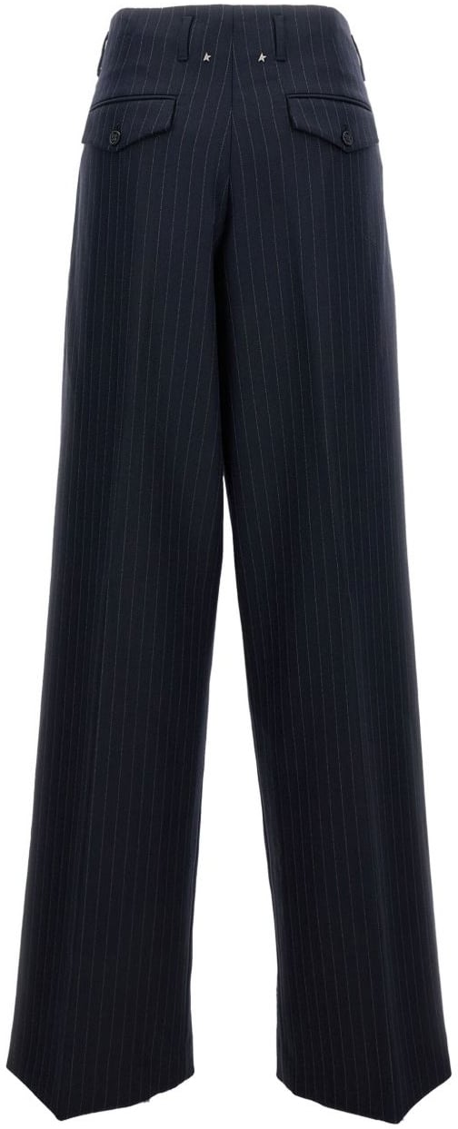 Golden Goose Trousers Blue Blauw