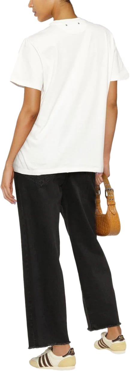 Golden Goose golden regular t-shirt white Wit