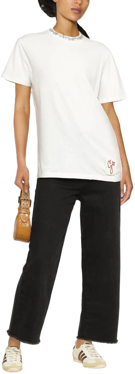 Golden Goose golden regular t-shirt white Wit