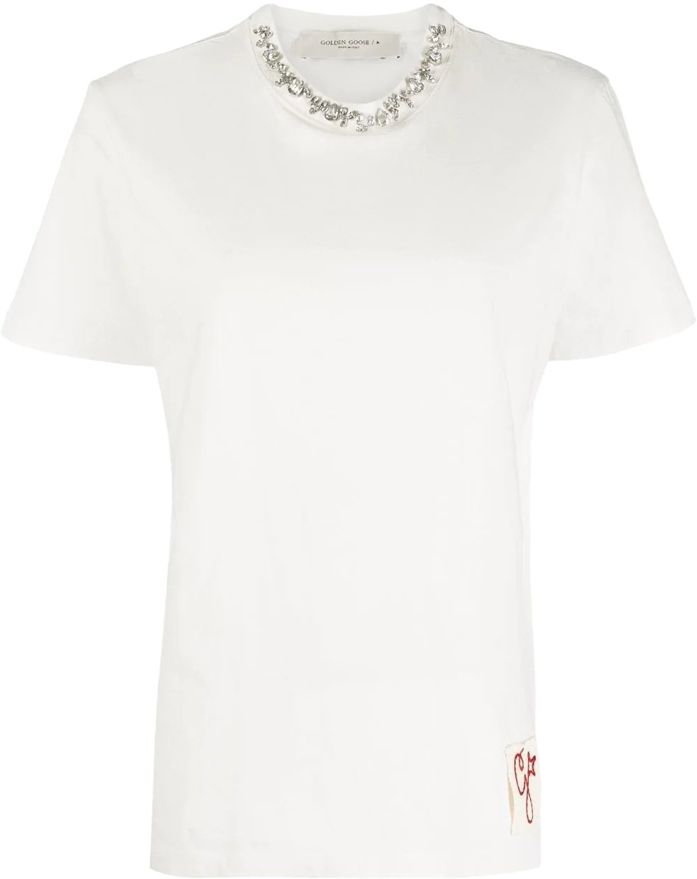 Golden Goose golden regular t-shirt white Wit