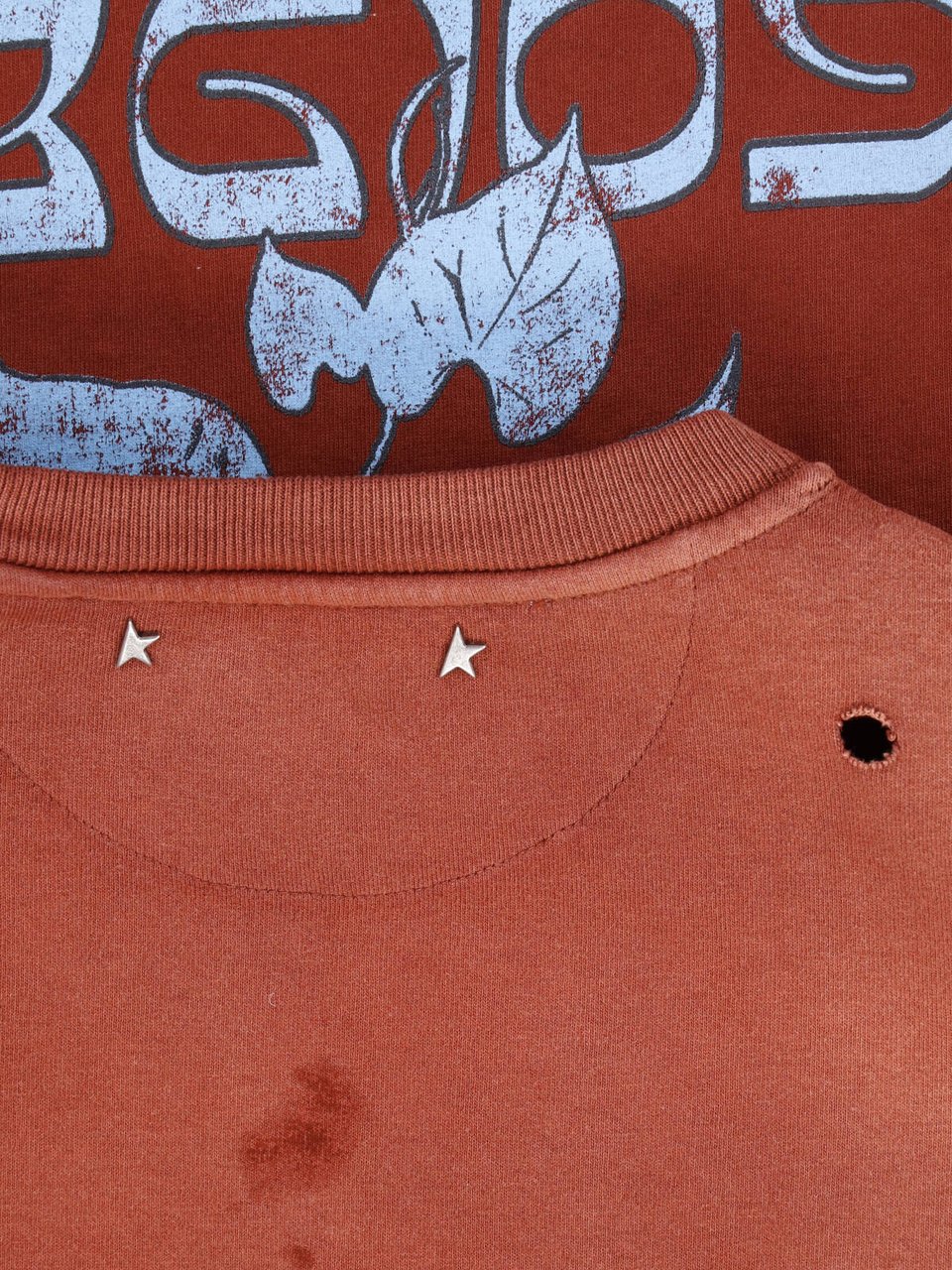 Golden Goose Red Vintage Graphic Cotton T-Shirt Rood