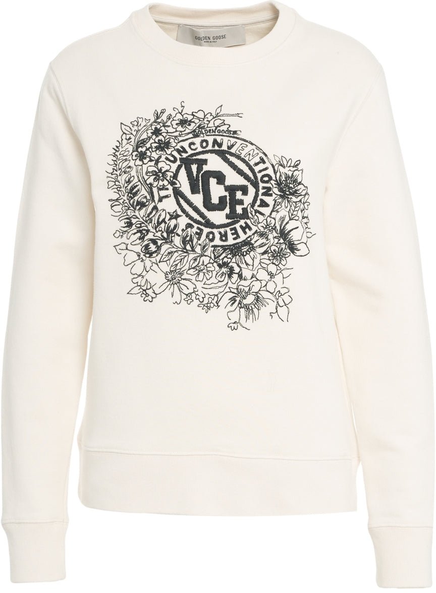 Golden Goose Sweatshirt with logo print Wit