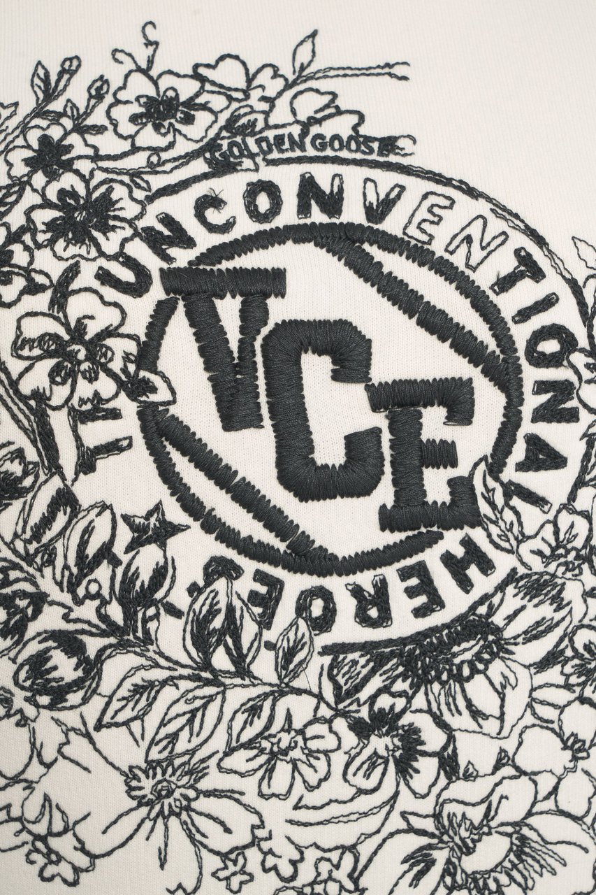 Golden Goose Felpa con stampa logo Wit