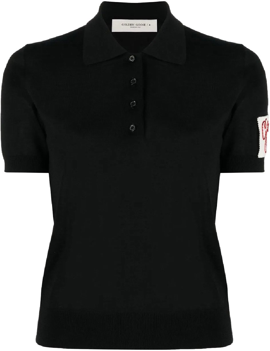 Golden Goose Golden Polo Knit Zwart