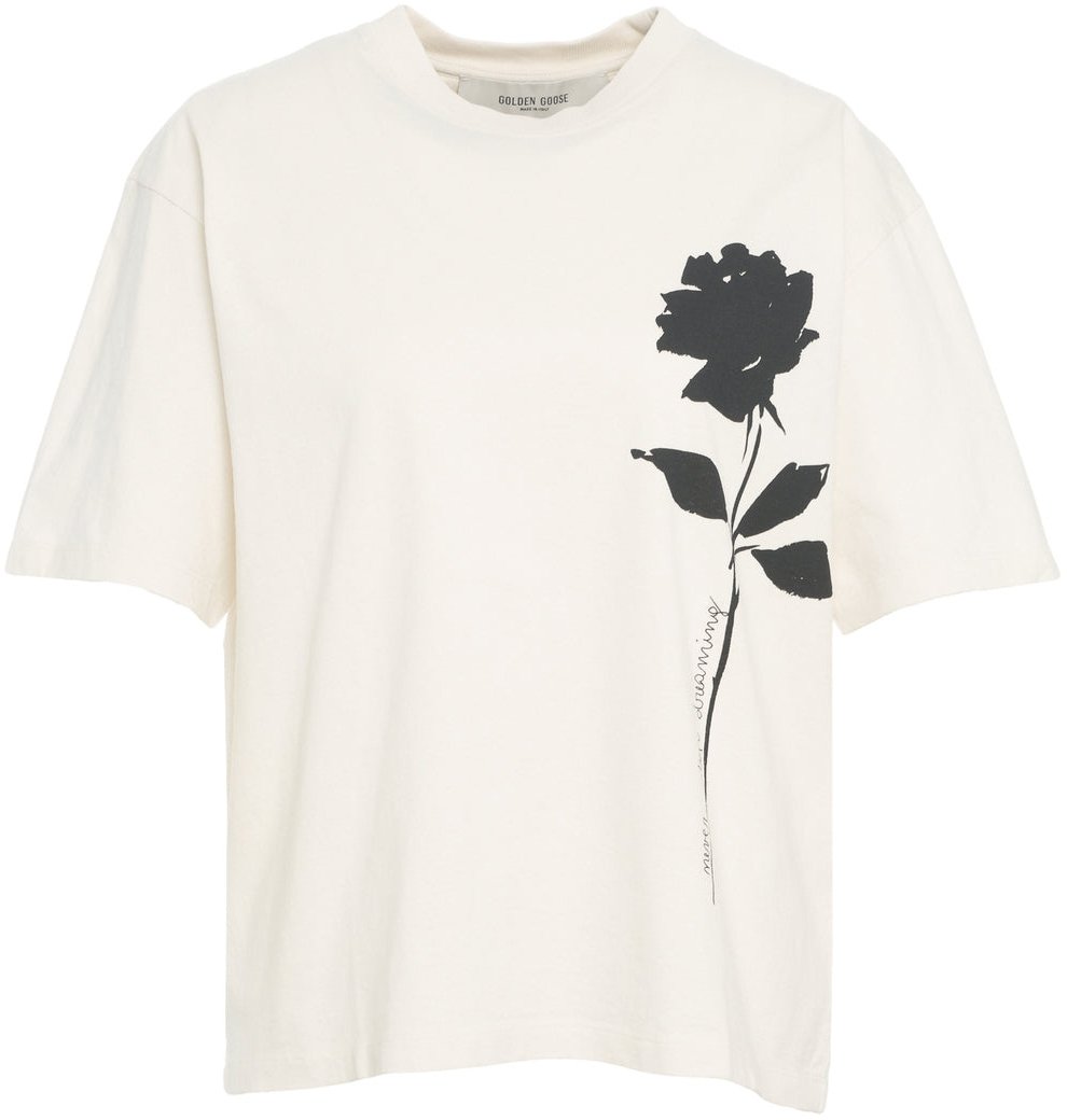 Golden Goose T-shirt with print Wit