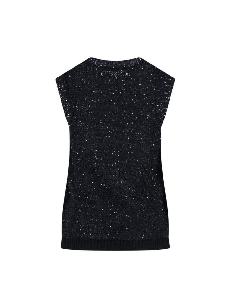 Golden Goose Sequin Knit Tank Top Black Zwart