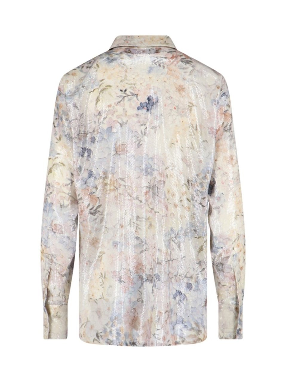 Golden Goose Floral Pleated Shirt – Multicolor Neutraal