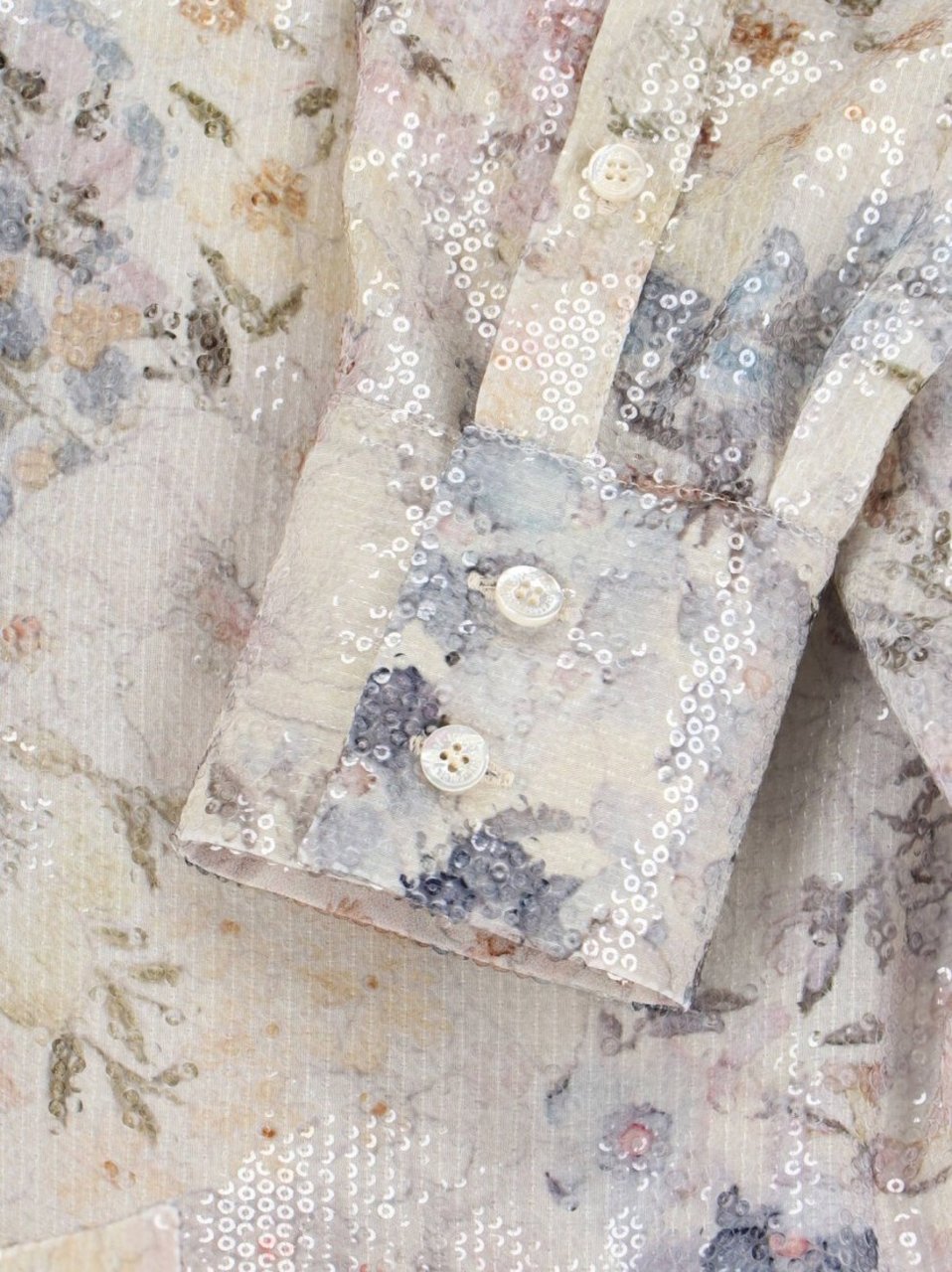 Golden Goose Floral Pleated Shirt – Multicolor Neutraal